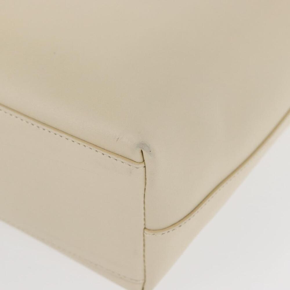 PRADA Hand Bag Leather White Auth 156869 - Picture 14 of 16